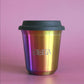 Rainbow Iridescent Cup with Lid - Medium