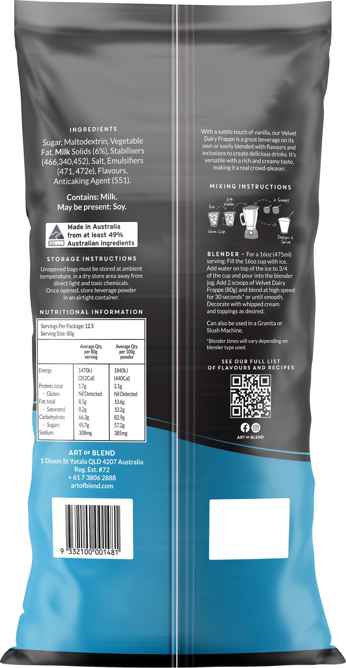 Velvet Dairy Frappe Base