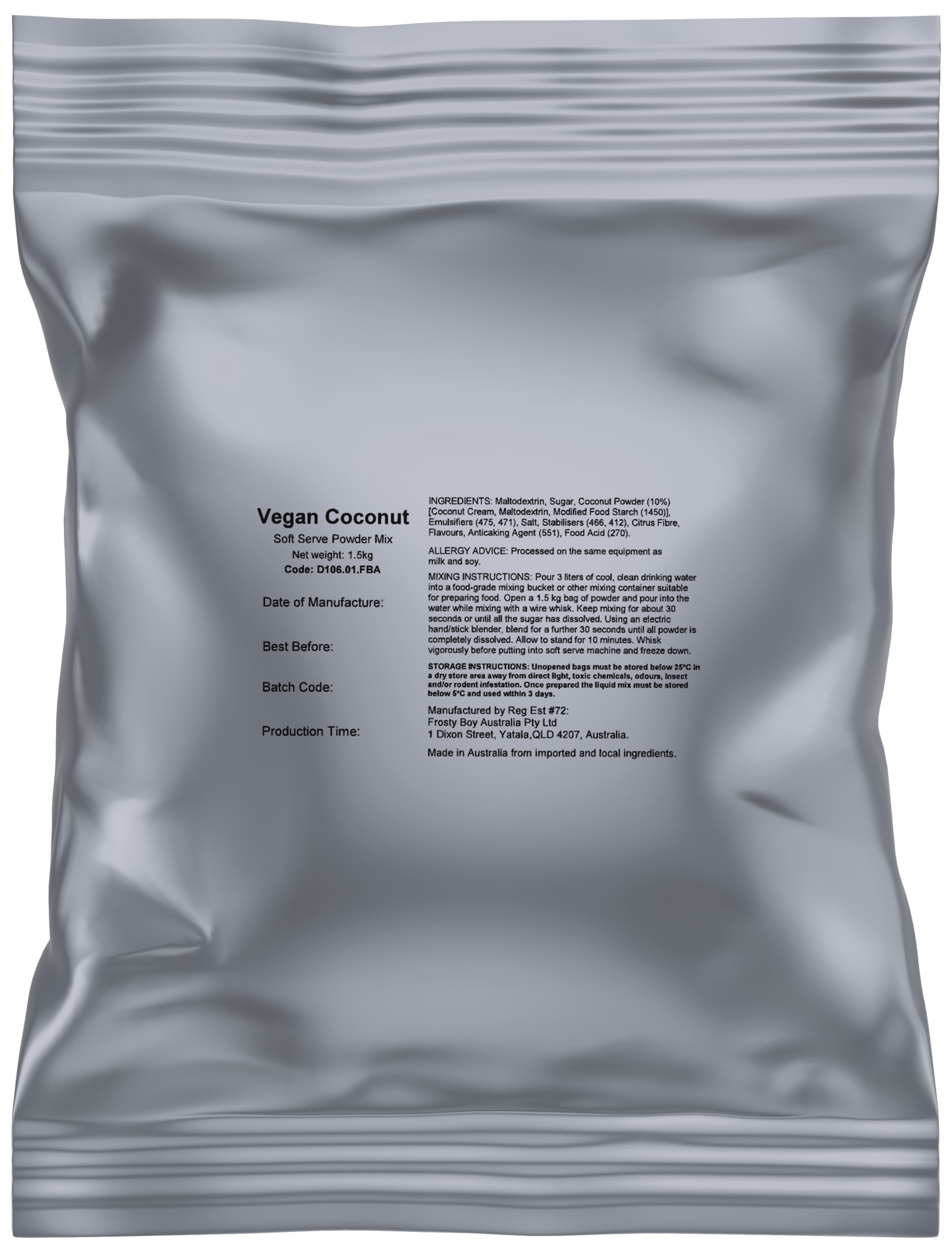 Monalisa Coconut Vegan Soft Serve Powder