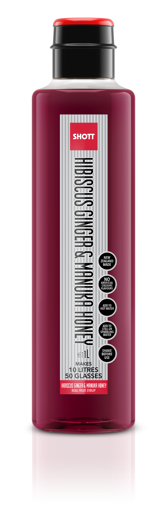 Shott - Hibiscus Ginger & Manuka Honey 1Ltr