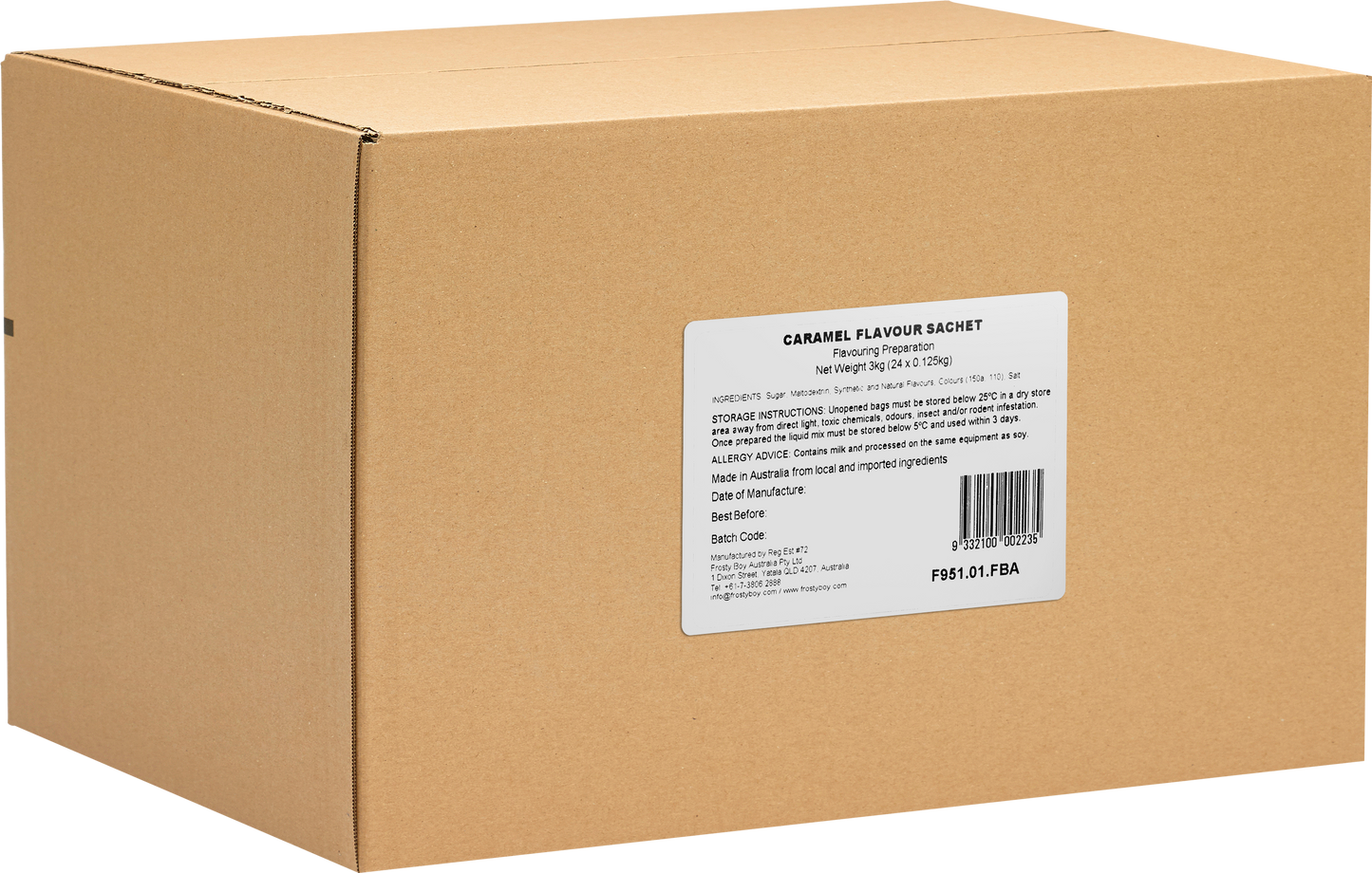 24 × 125 g carton of Caramel Flavour Sachets 