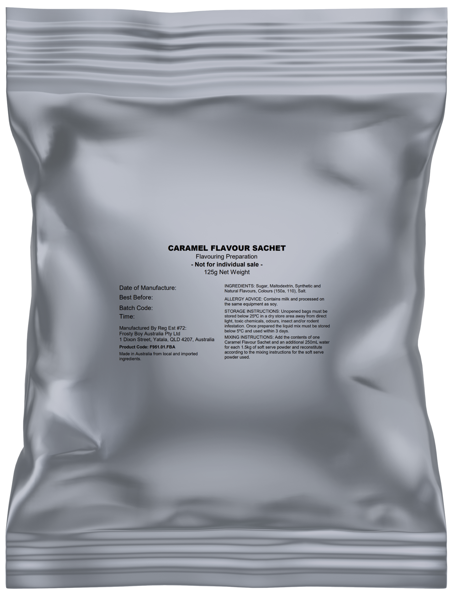 24 × 125 g carton of Caramel Flavour Sachets