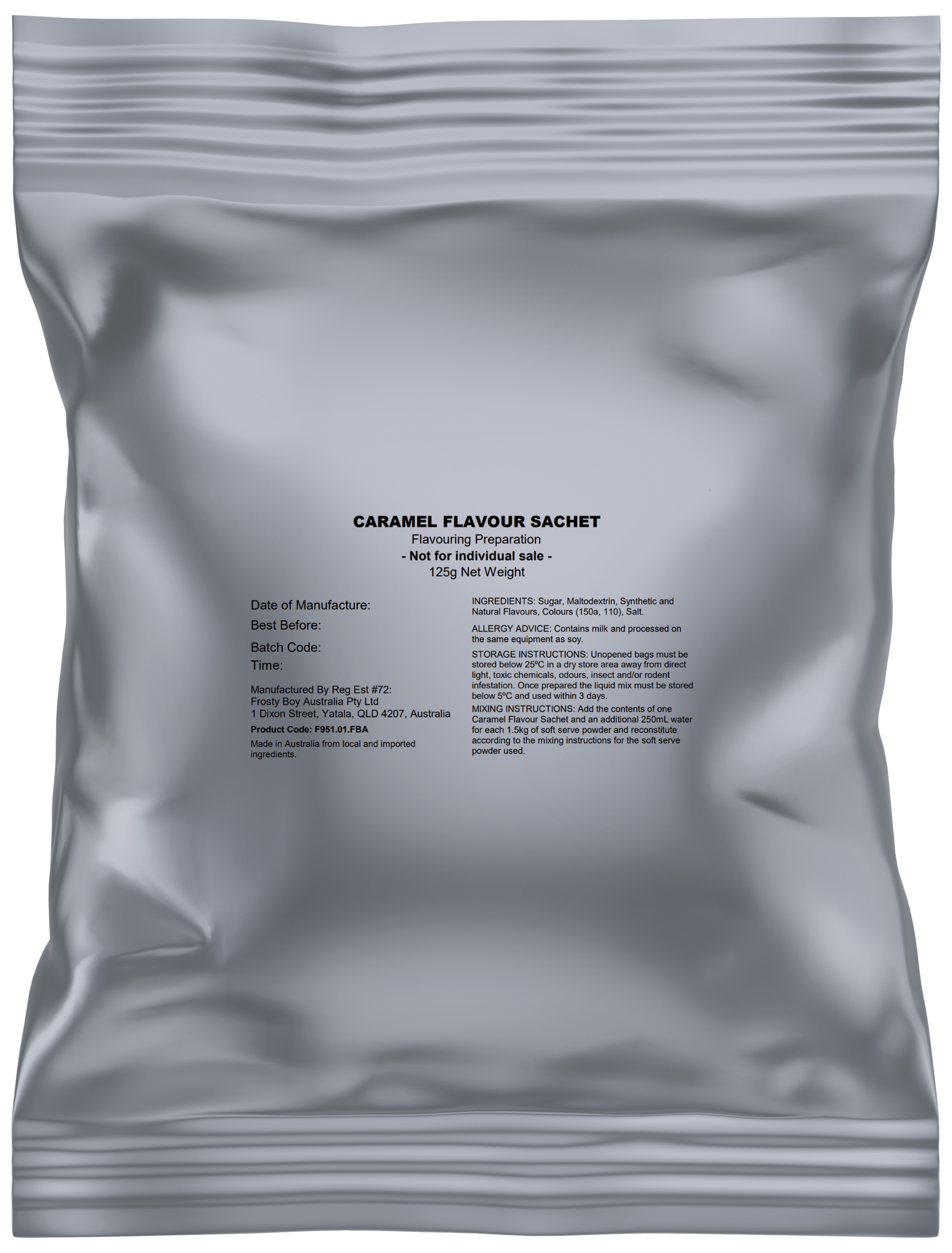 24 × 125 g carton of Caramel Flavour Sachets