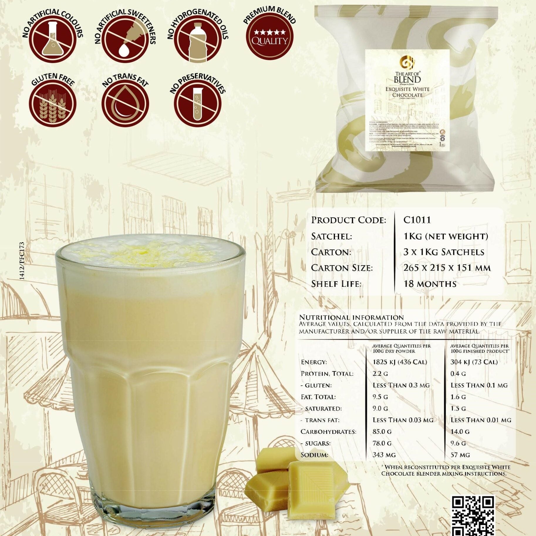 1 kg bag of Exquisite Milk Chocolate powder from NZ Food Supplies