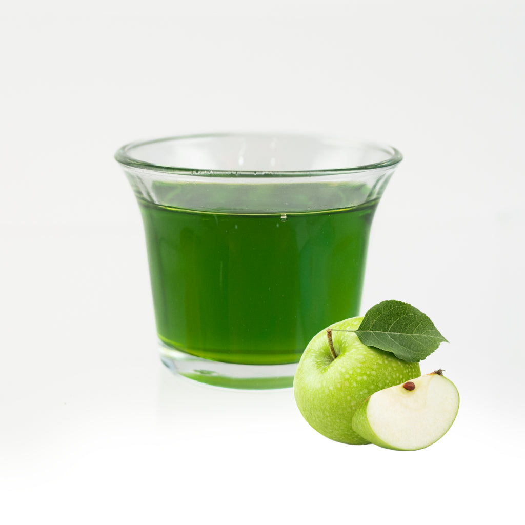 Bottle of green apple concentrated juice from NZ Food Supplies