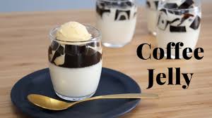 Coffee-flavoured jelly served in a dessert bowl