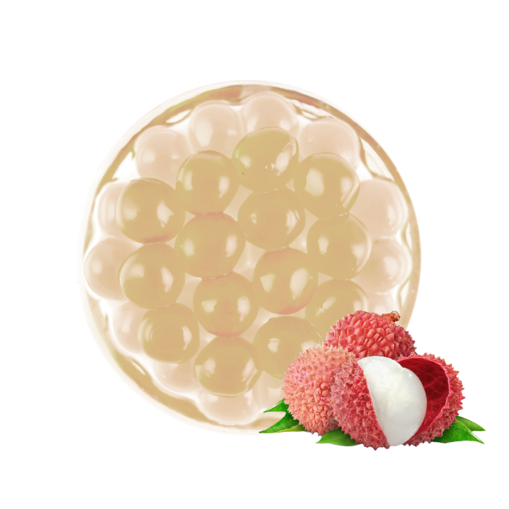 Lychee popping boba from NZ Food Supplies