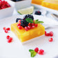 Mango jelly dessert served on a plate