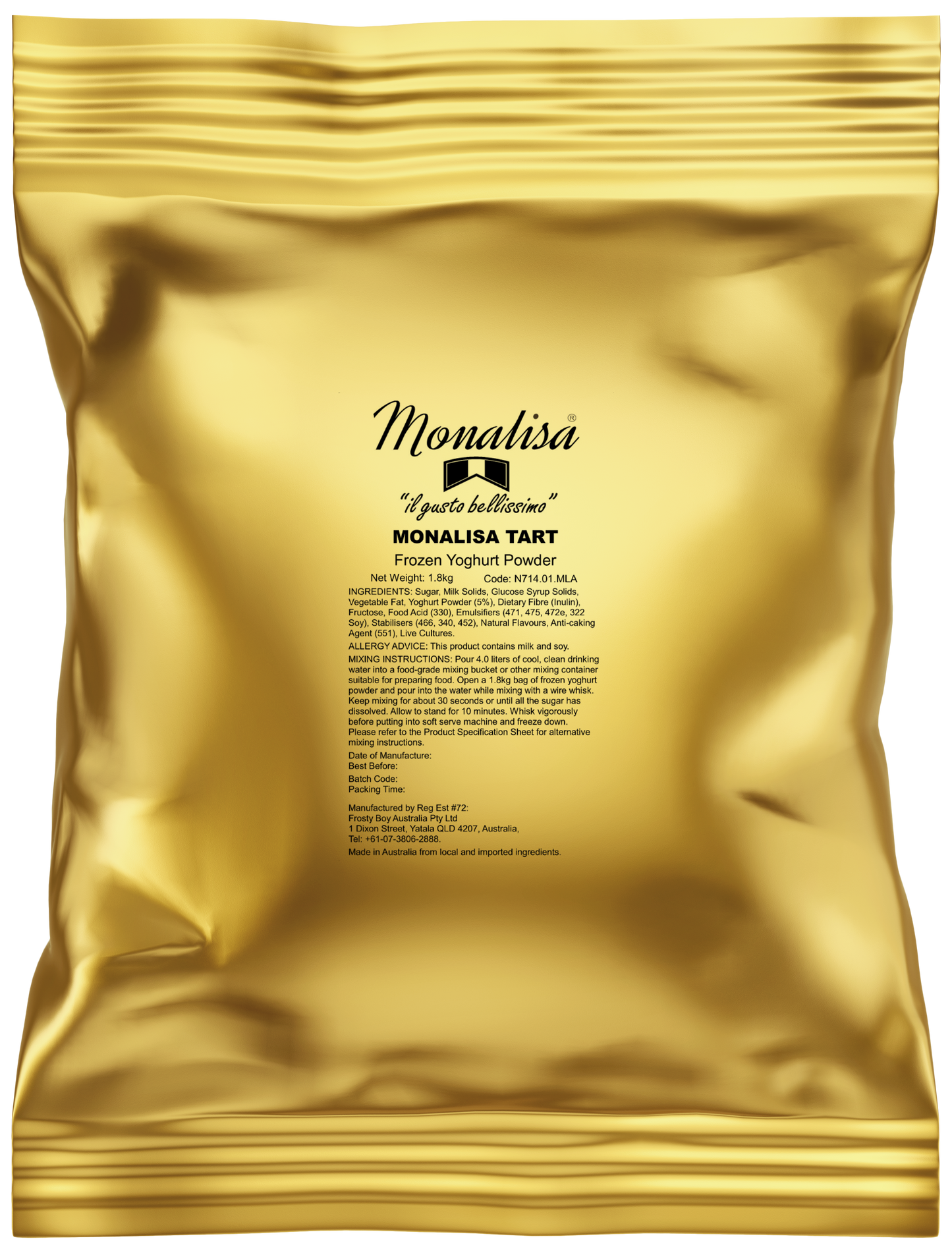 Gold packaging of Monalisa 