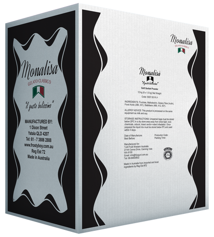 Vegan sorbet packaged in box