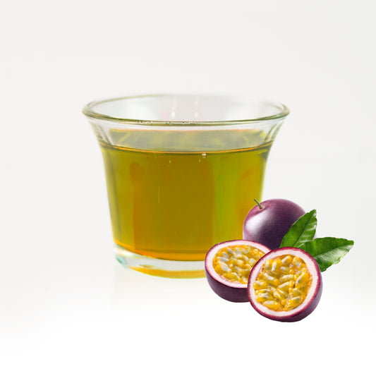 Bottle of passionfruit concentrated juice from NZ Food Supplies